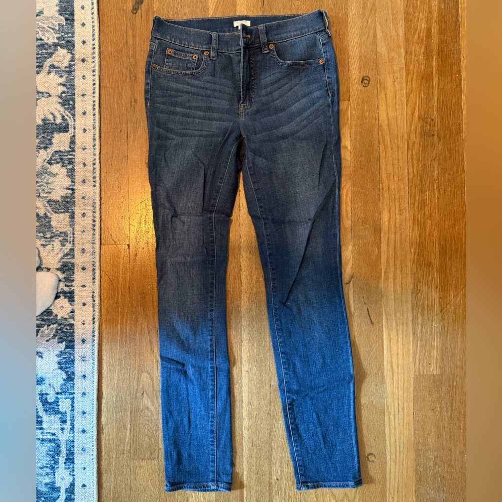 J. Crew Blue Skinny Jeans with Gradient Effect
